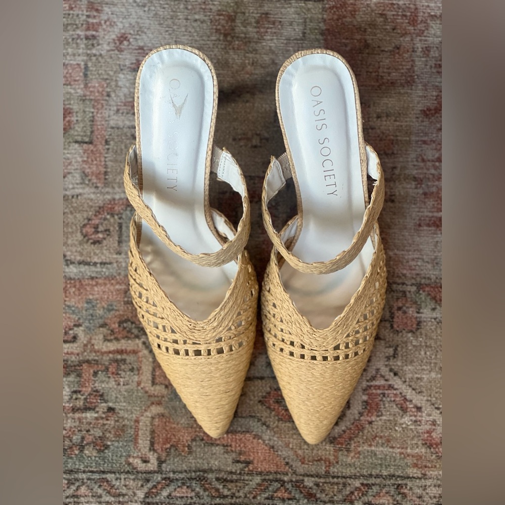 NWOT Freshly Picked Raffia Pointed Toe Mule - Picture 4 of 9